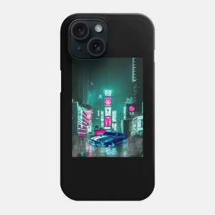 Car Tokyo City Neon Synthwave Phone Case