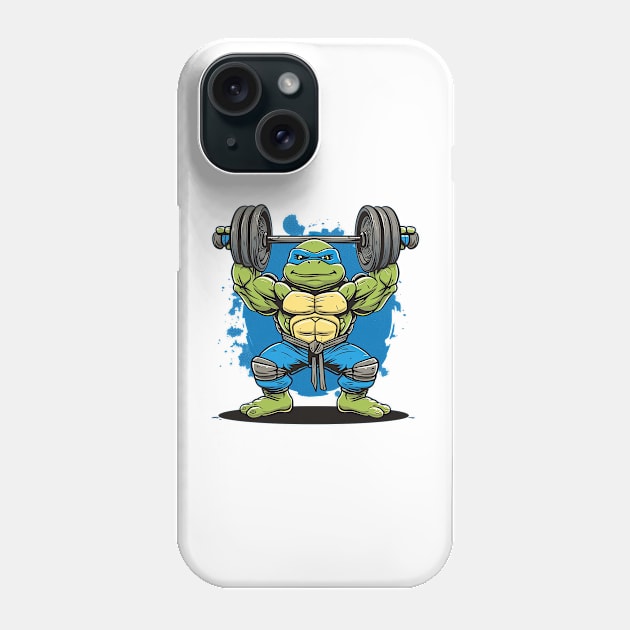 leonardo at gym Phone Case by Ninja banana