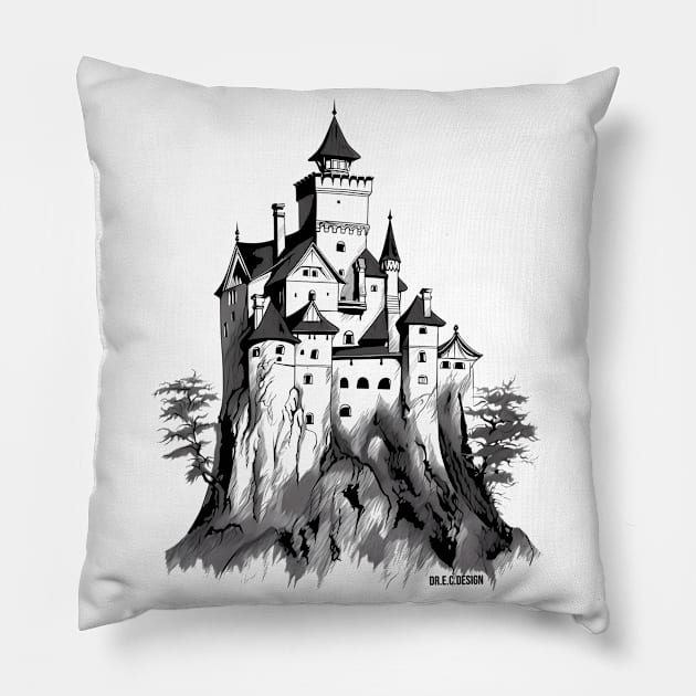 Great design for people like traveling, especially Romania in Europe Pillow by Doctor & Doctor