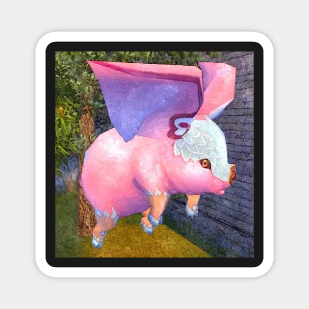 Flying pig Magnet by foxxya