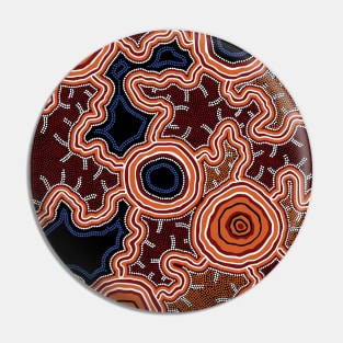 Aboriginal Art - Pathways 2 Pin