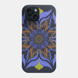 Blue Abstract Mandala Flower Phone Case