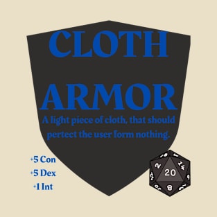 Cloth Armor DnD Nerd T-Shirt