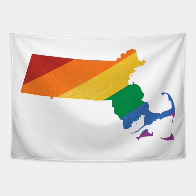 Massachusetts Pride Tapestry by juniperandspruce