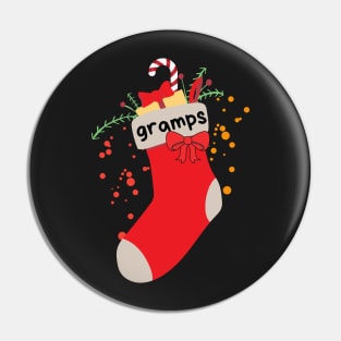 Christmas Stocking With Gramps Label Pin