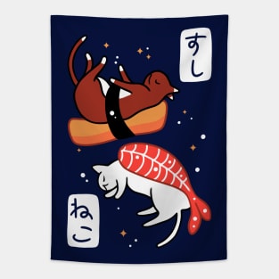 Neko sushi Tapestry