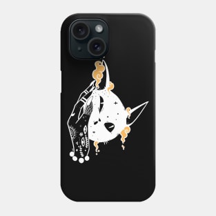 Cute Black Cat Head And Witch Hand Phone Case