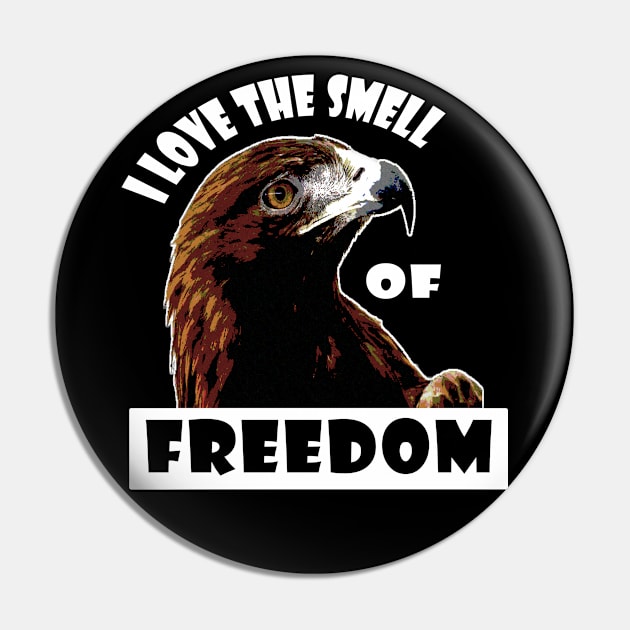 I Love The Smell Of Freedom Anti Communist Pin by DesignFunk