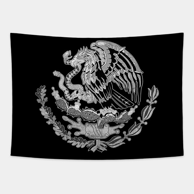 Mexico / Faded Vintage-Style Flag Design Tapestry by DankFutura