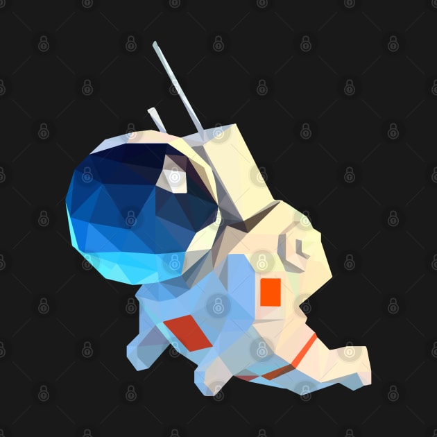 Astronaut Polygon - Scifi Cute Colorful by TeesHood