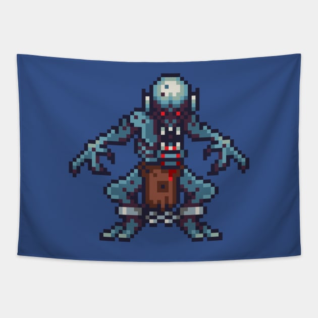 Ghoul pixel art Tapestry by PXLFLX