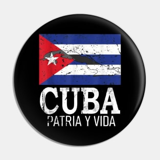 Cuba Libre Cuban Flag patria y vida Pin