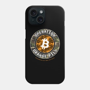 Operation Orange Pill Camo Orange Bitcoin Logo Phone Case