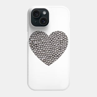 Silver Sprinkles Spheres Photo Heart Phone Case