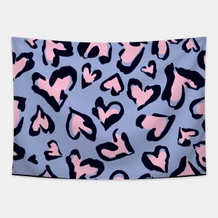 Cute Leopard Heart Pattern Print Tapestry