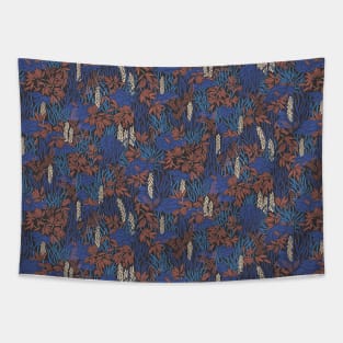 Cobalt tropical lush soft Tapestry