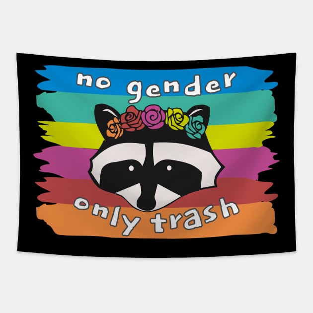 No Gender Only Trash Tapestry by nonbeenarydesigns