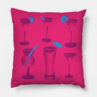 Pink Cocktails Pillow