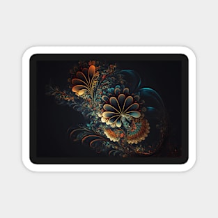 Abstract Floral Garden Botanical Print Magnet