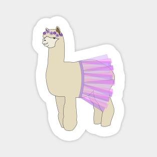 Ballerina Alpaca with Tutu Digital Art | illusima Magnet