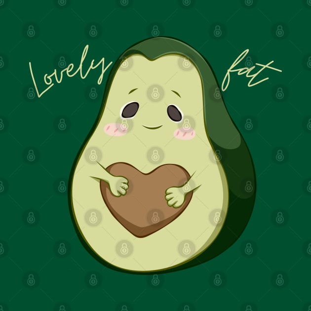 Lovely Fat Avocado - Light Text by The Three Pixel