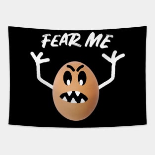 Funny Creepy Halloween Egg Monster Tapestry