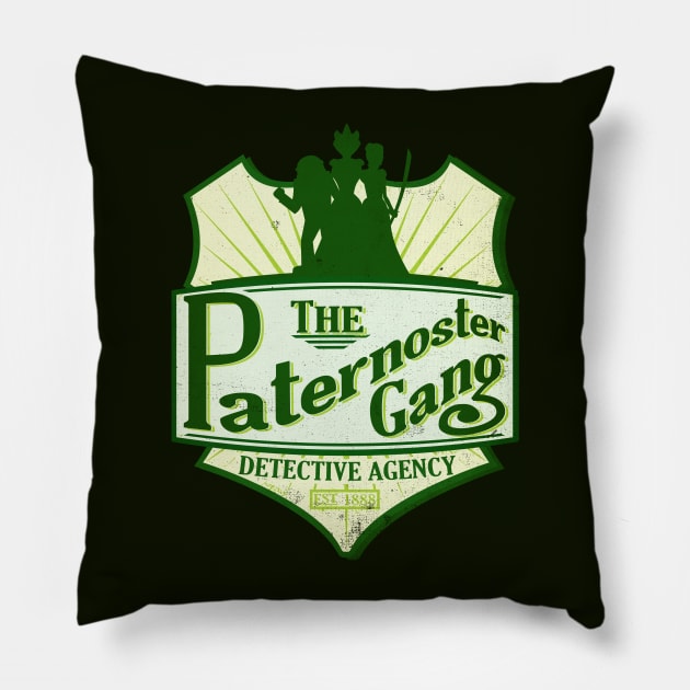 The Paternoster Gang Pillow by blairjcampbell