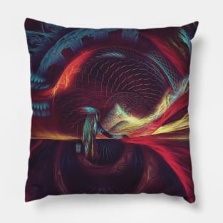 Surreal Reality - Visionary Fractal Manipulation - Manafold Art Pillow