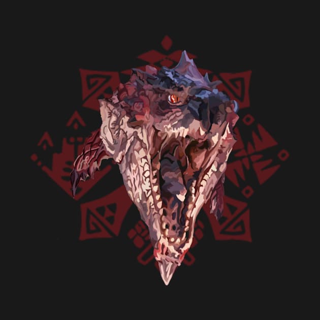 Rathalos with Hunter's Guild Badge by Missajrolls