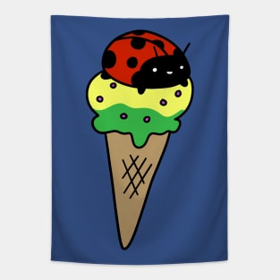 Ladybug Icecream Cone Tapestry