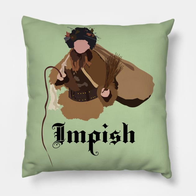 Dwight Schrute Impish Belsnickel Art – The Office (black text) Pillow by Design Garden