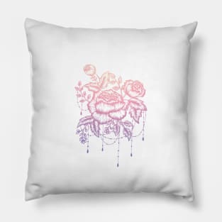 Pink and purple chandelier flower Pillow