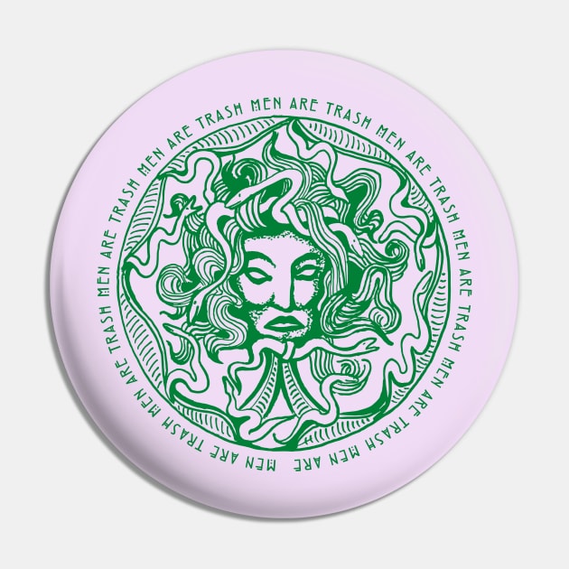 Medusa Says: Men Are Tra$h Pin by The Fat Feminist Witch 