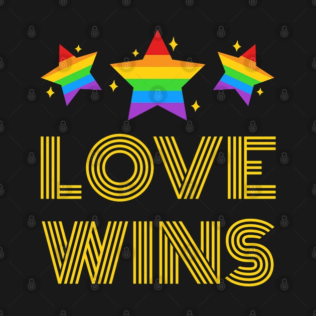 Love Wins Rainbow Stars by LittleFlairTee