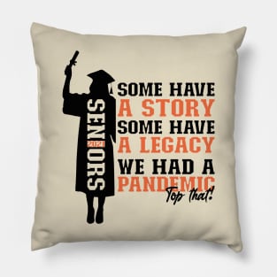 Pandemic Graduation | Black And Burnt Sienna Text Funny Graduation Pillow