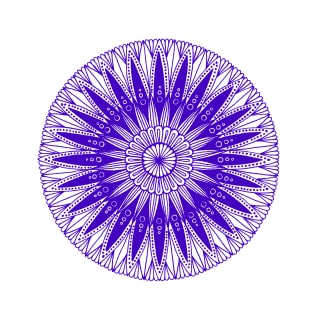 Mandala (indigo on white) T-Shirt