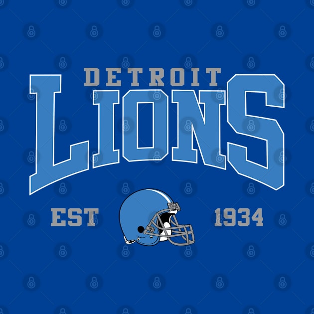 Retro Detroit Football by genzzz72