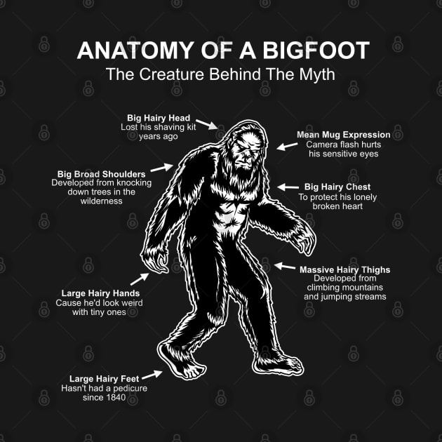 Funny Anatomy of Bigfoot by MedleyDesigns67