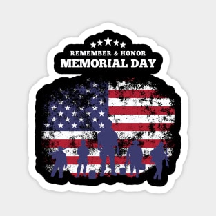 Red and Blue Patriotic Memorial Day Magnet