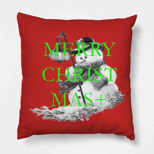 Snowman merry christmas Pillow by ZOO OFFICIAL