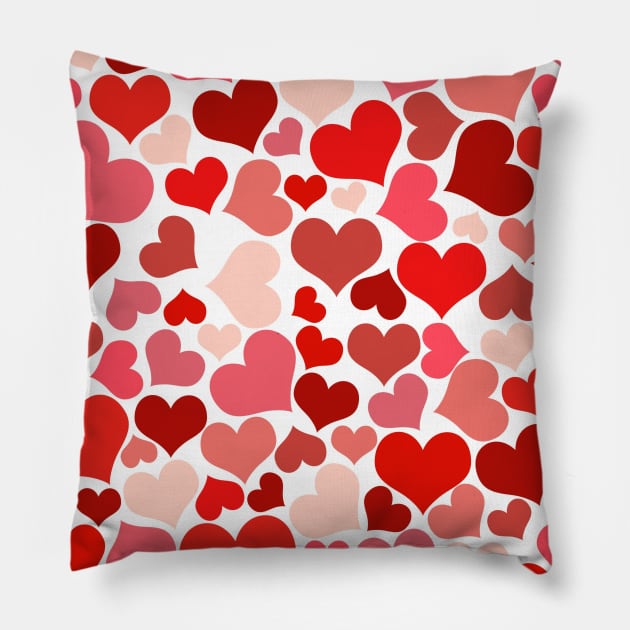 Hearts Design Pillow by Flamingo Design