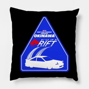 Drifting Okinawa Street Sign Initial D Takumi Fujiwara AE86 Fast and Furious Fast X Pillow