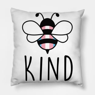 Be Kind Transgender Bee Gay Pride LGBT Rainbow Pillow