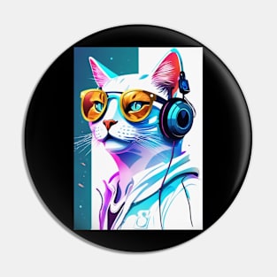 Cat DJ Pin