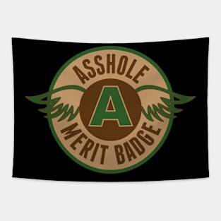 Asshole Merit Badge Tapestry