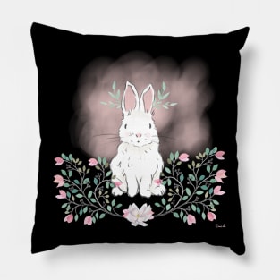 Magnolia Bunny (edited) Pillow