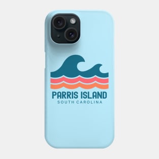 Parris Island South Carolina Vintage Wave Phone Case