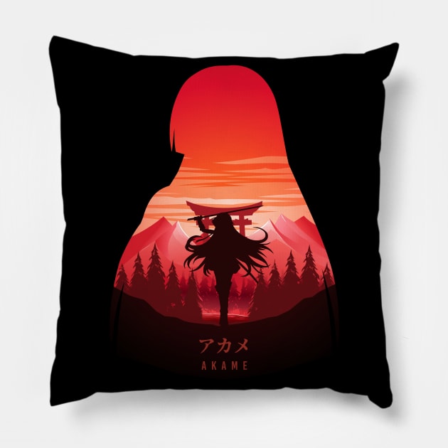 Akame Ga Kill Pillow by The Artz