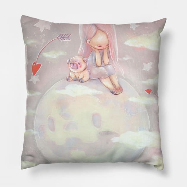 Hunters Moon Pillow by selvagemqt