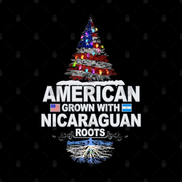 Christmas Tree  American Grown With Nicaraguan Roots - Gift for Nicaraguan From Nicaragua by Country Flags